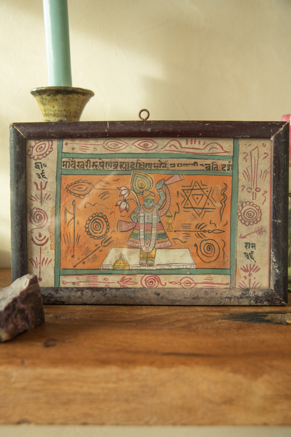 Vintage schilderijtje Shrinathji