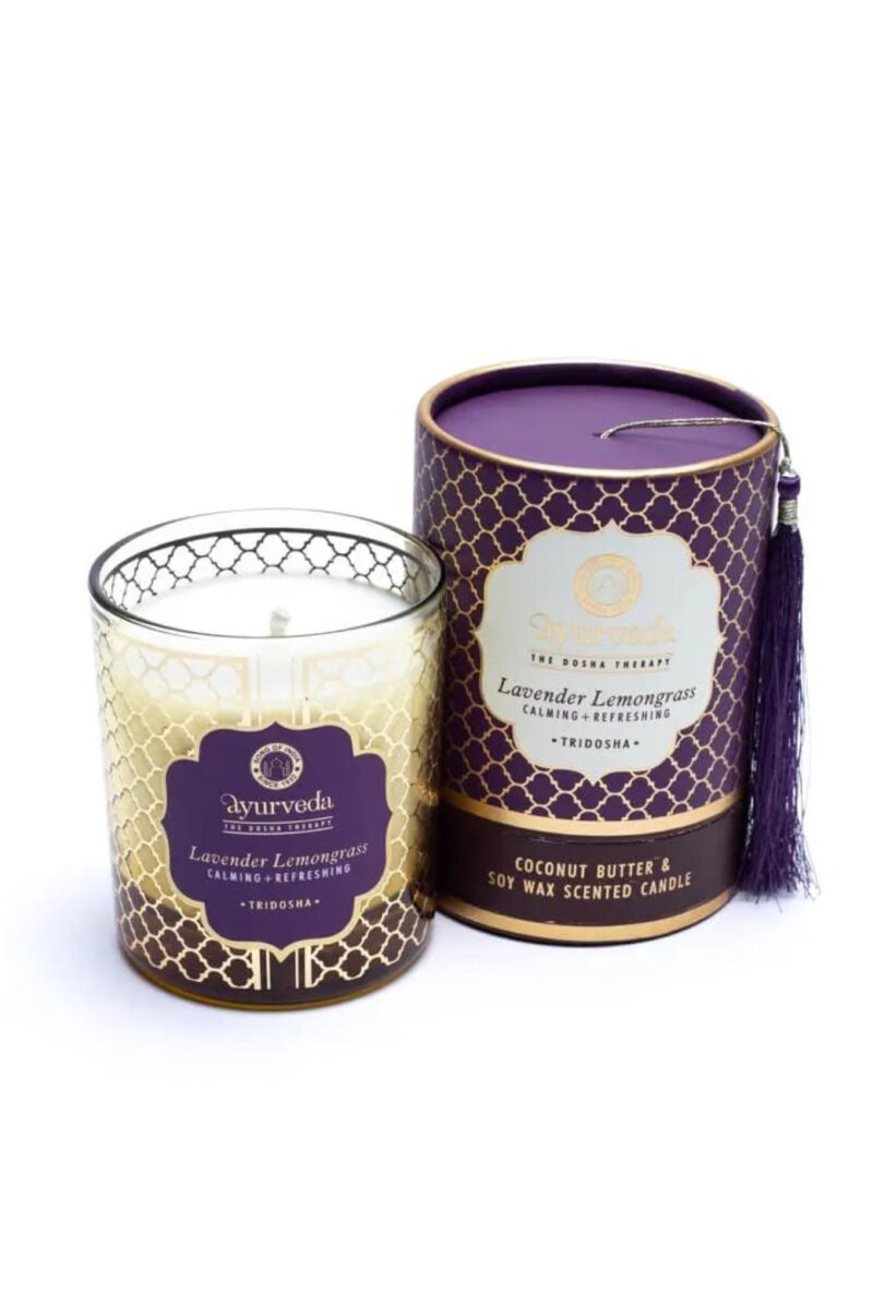 Tridosha lavendel citroengras Ayurveda geurkaars