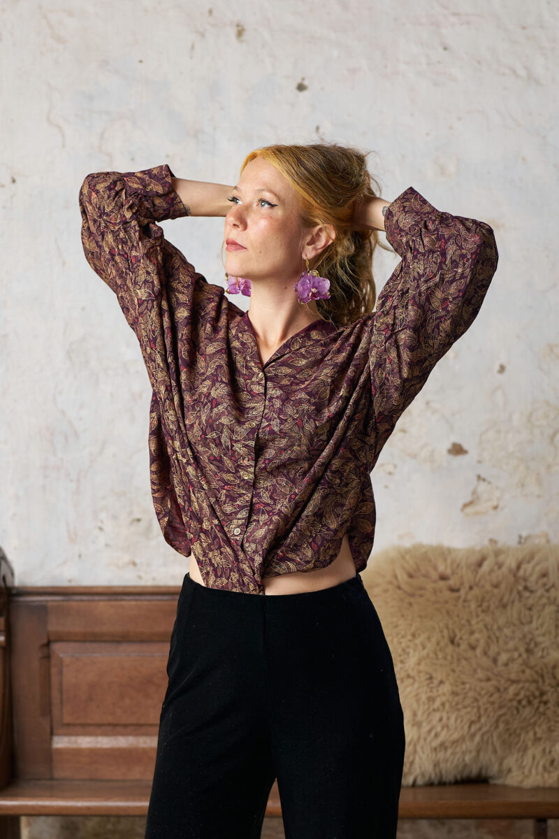 Hindi&Bindi3765 Blouse met vlindermouwtje
