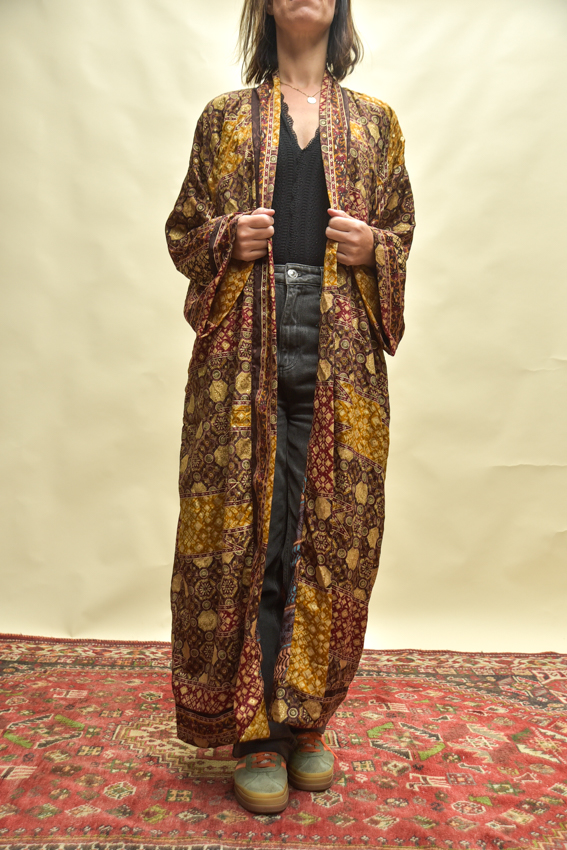 Dubbelzijdige kimono lang