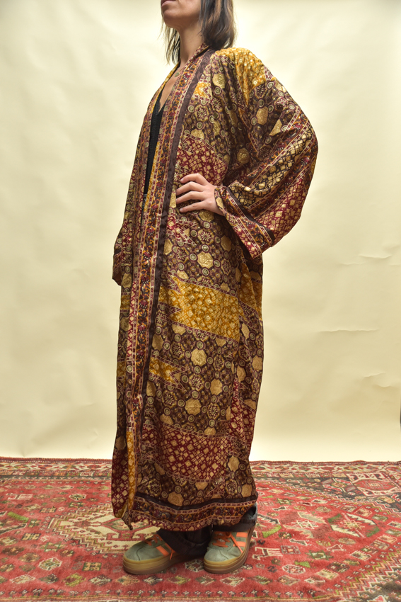 Dubbelzijdige kimono lang