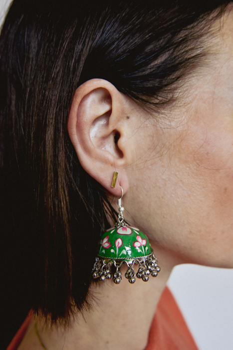 handbeschilderde oorbellen