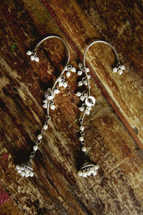 Indiase oorbel pearl