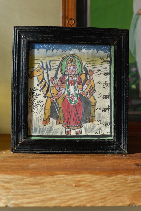 Vintage schilderijtje Durga