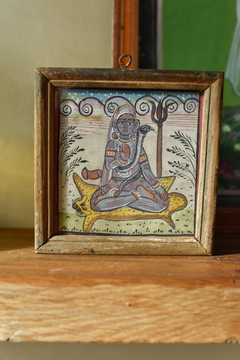 Vintage schilderijtje Shiva
