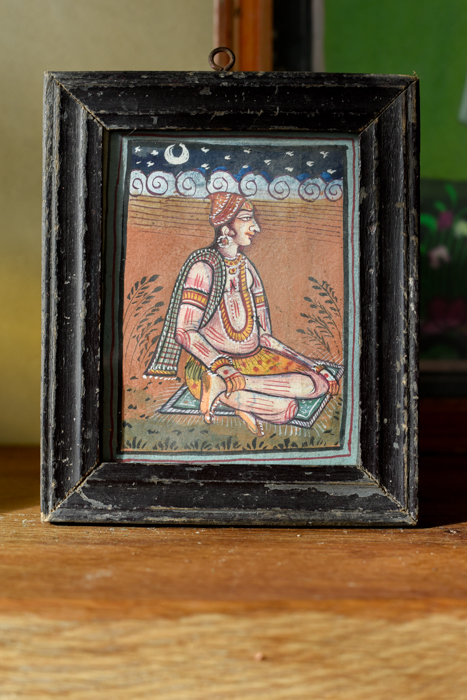 Vintage schilderijtje Indian priest