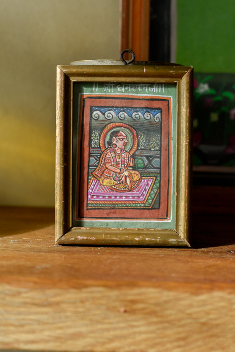 Vintage schilderijtje Indian priest