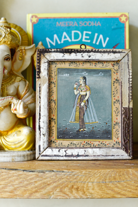 Vintage schilderijtje Indian art