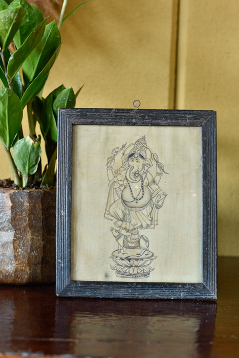 Vintage schilderijtje Ganesha