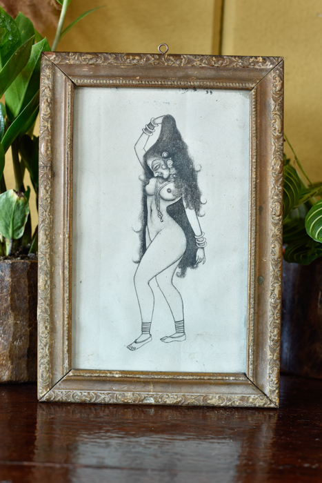 Vintage schilderijtje Indian art