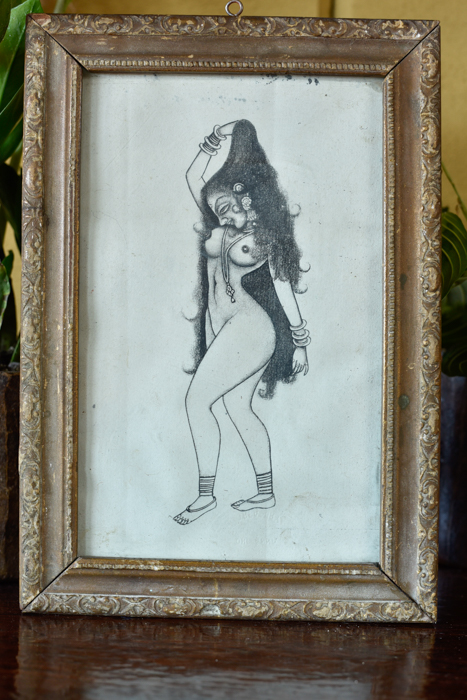 Vintage schilderijtje Indian art