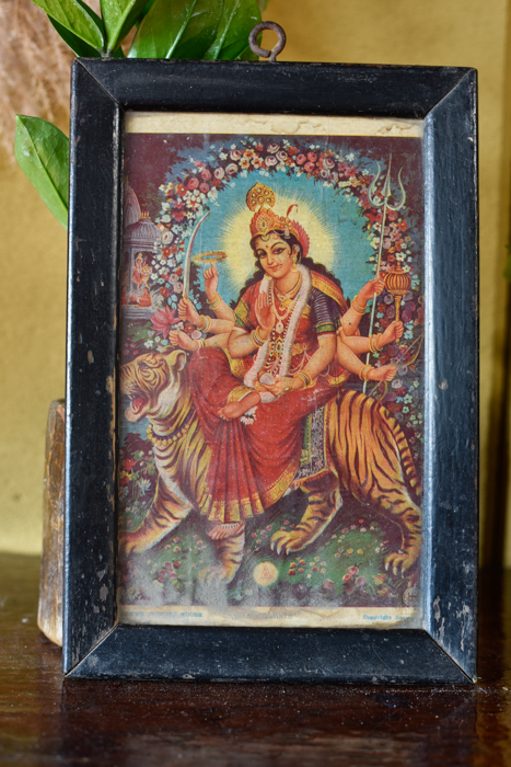 Vintage prent Durga