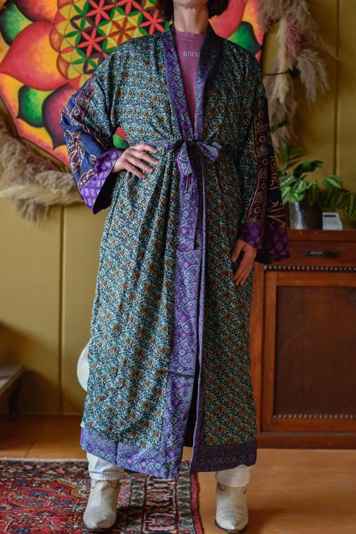 Dubbelzijdige kimono lang