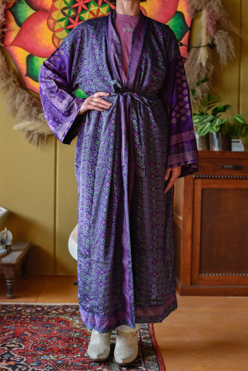 Dubbelzijdige kimono lang