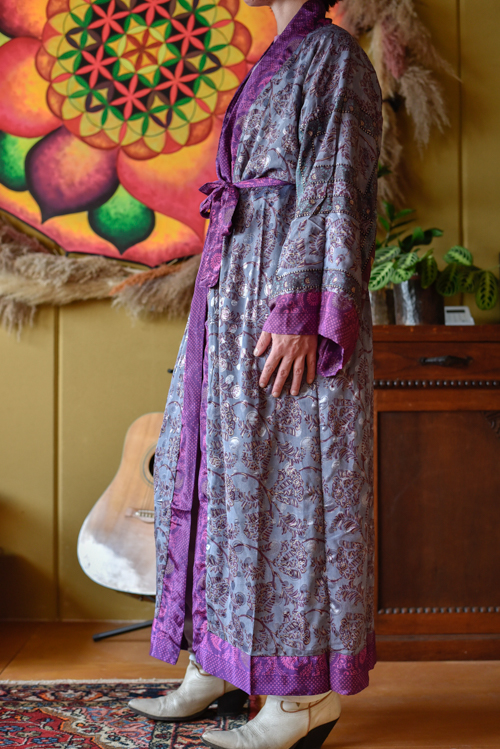 Dubbelzijdige kimono lang