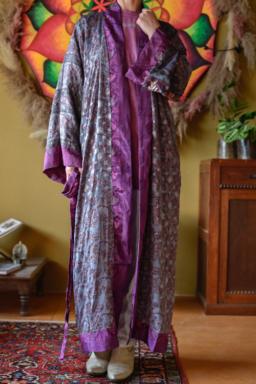 Dubbelzijdige kimono lang
