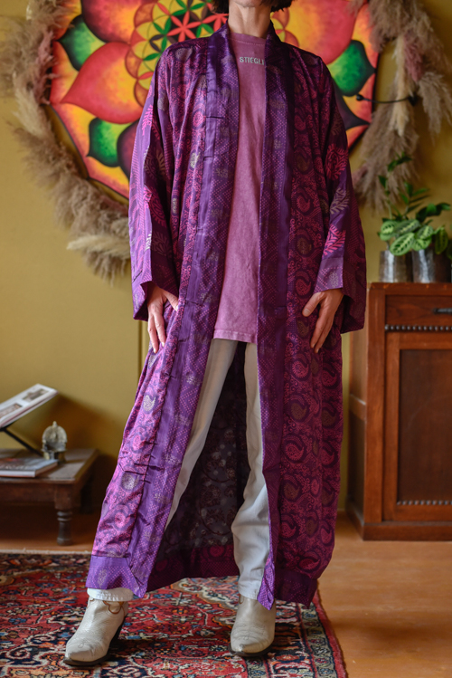 Dubbelzijdige kimono lang