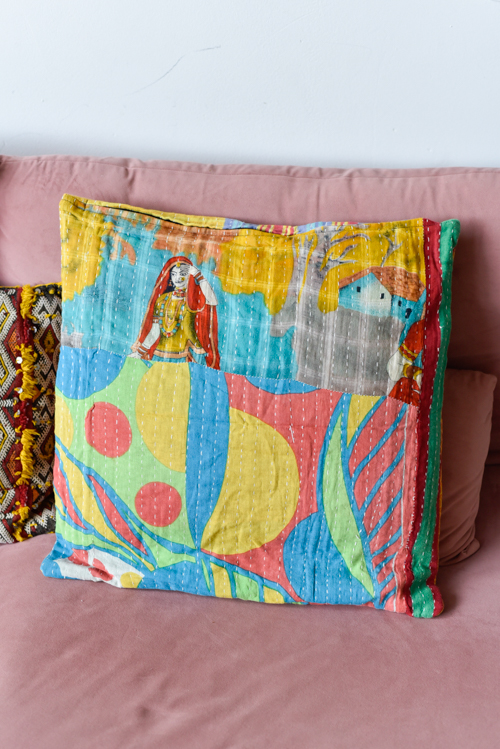 Kantha kussenhoes L