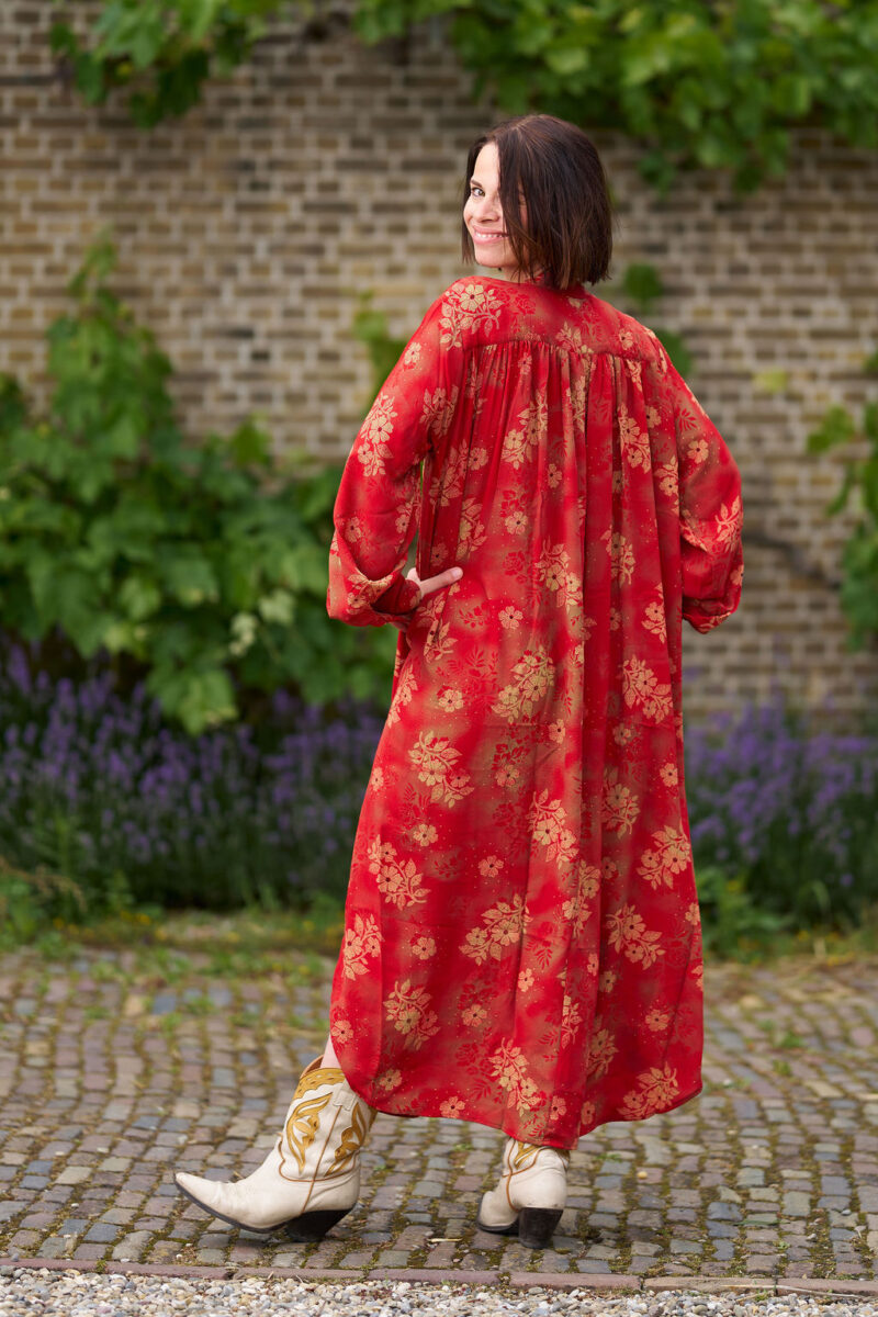 Hindi&Bindi3205 Kaftan met knoopjes