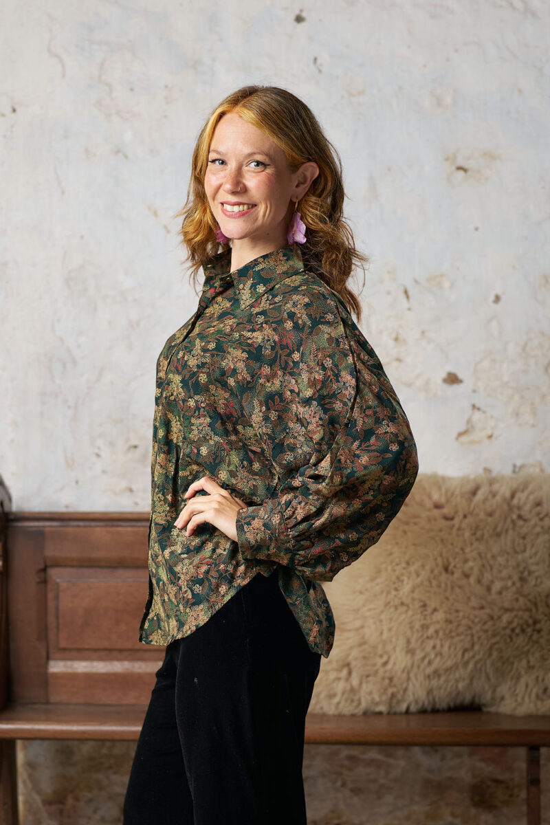 Hindi&Bindi3795 Blouse met vlindermouwtje