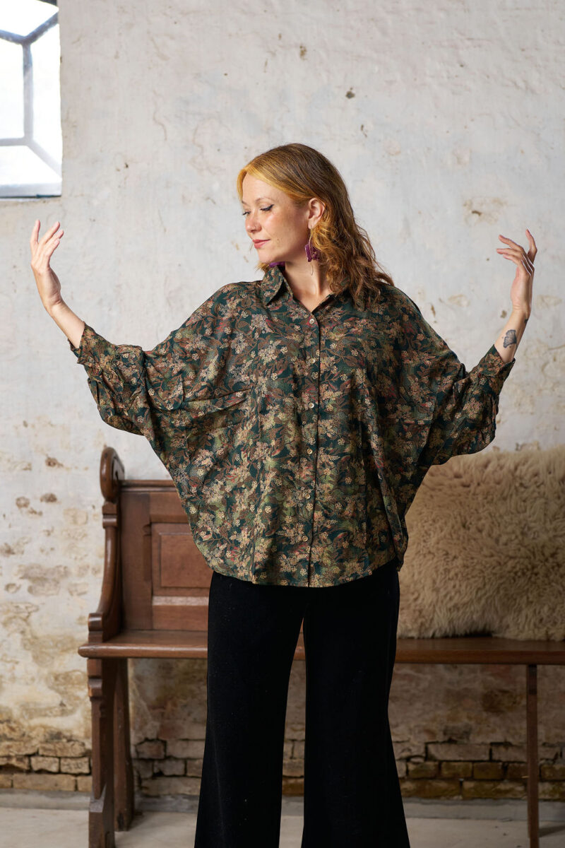 Blouse met vlindermouwtje